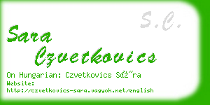 sara czvetkovics business card